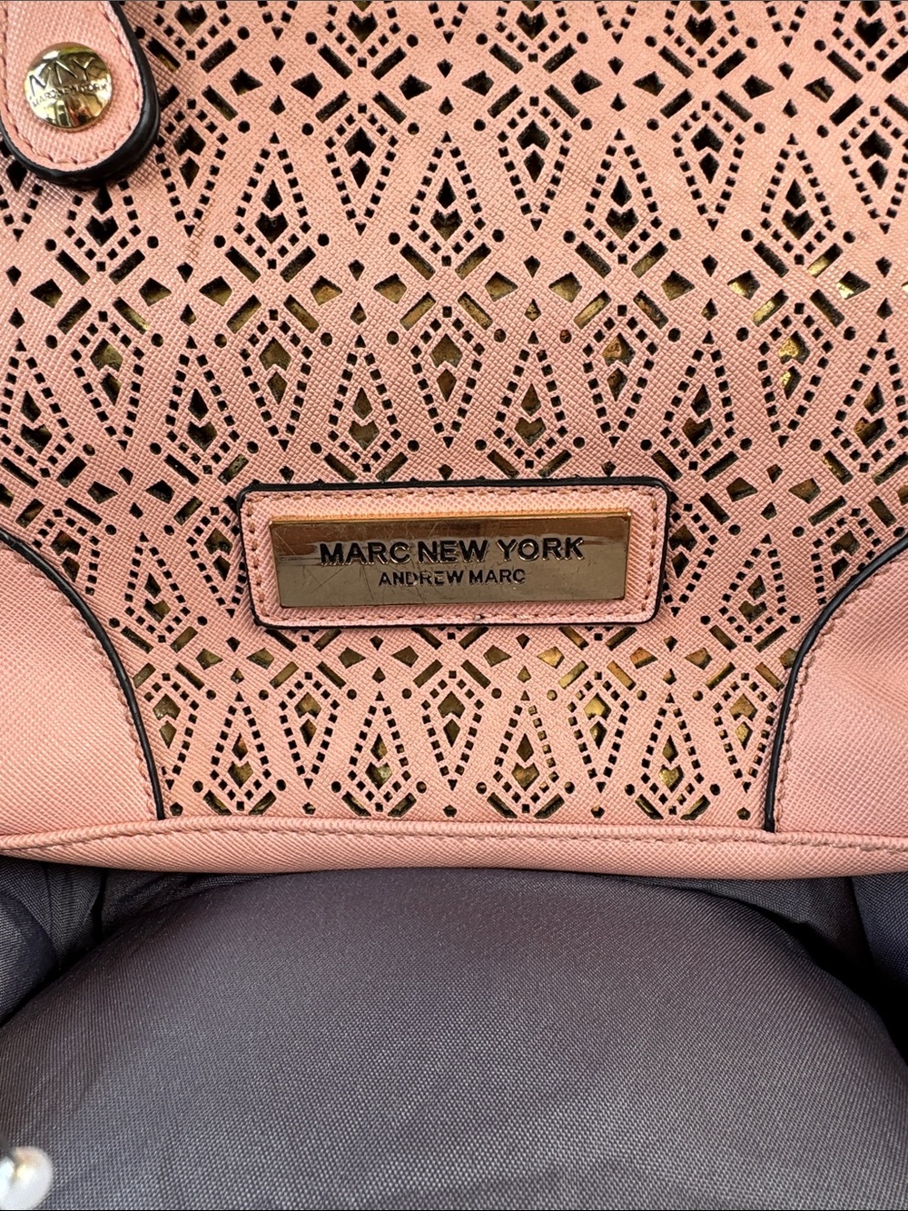 Marc New York Andrew Marc Pink Laser-Cut Tote